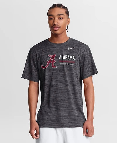 Nike Men's Anthracite Alabama Crimson Tide Sideline Velocity Dri-fit T-Shirt