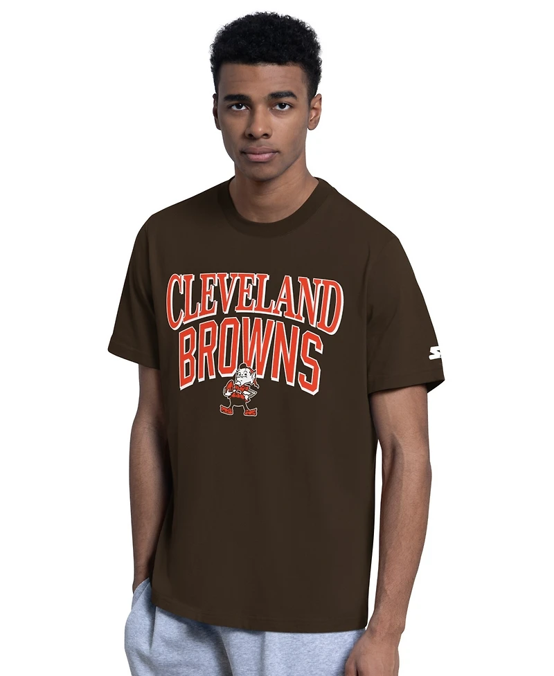 Starter Men's 2-Pack Brown/Gray Cleveland Browns Throwback Logo T-Shirt Set