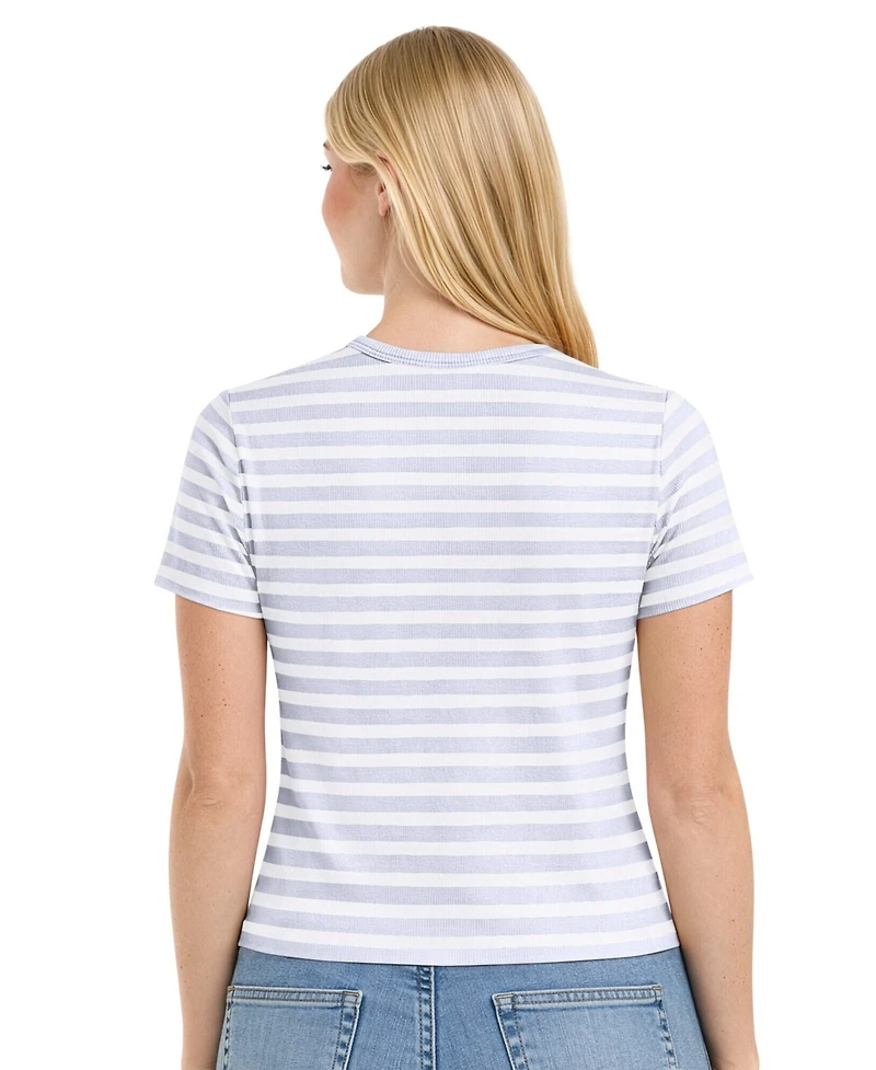 Starter Women's Pastel Blue Dallas Cowboys Pastels Striped T-Shirt