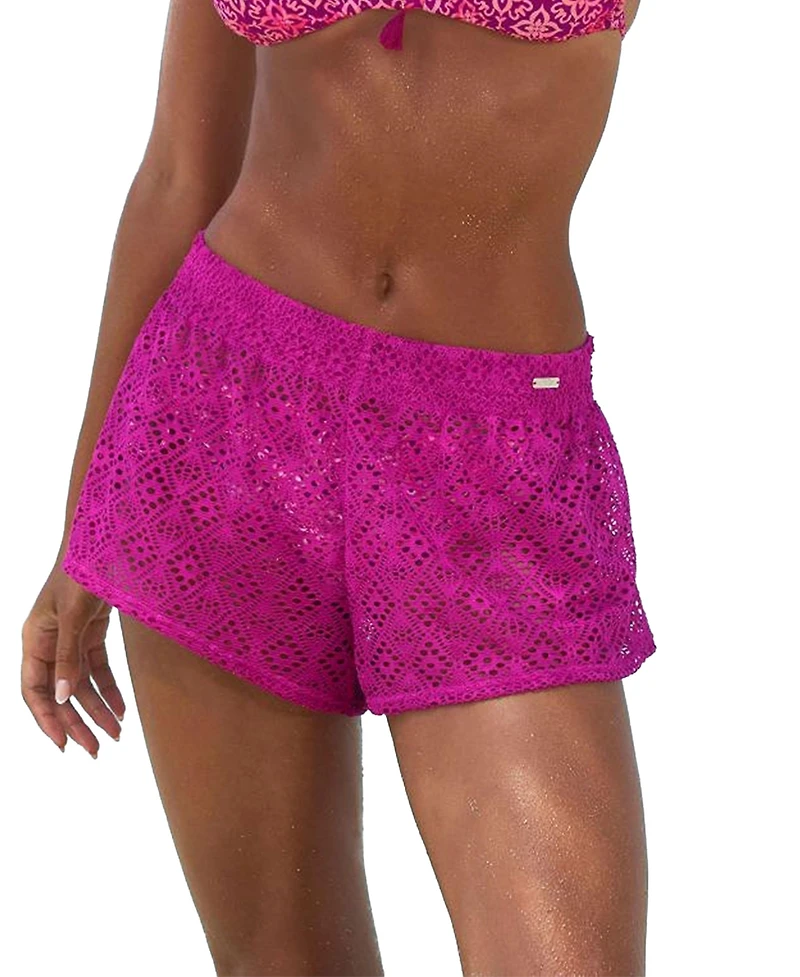 Lascana Women's Eyelet Cover up Beach Dress Shorts