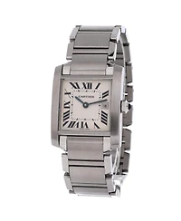 Pre-Owned Cartier Tank Francaise Quartz Watch in Stainless Steel 25mm