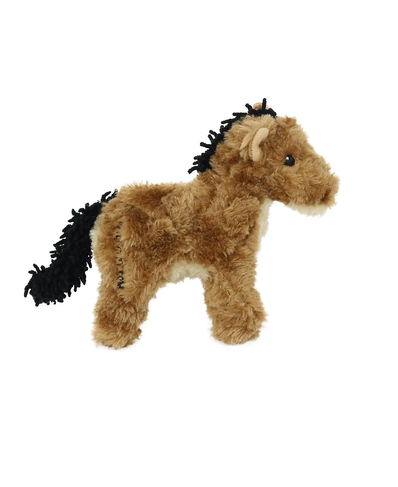 Mighty Jr Farm Horse, Durable Plush Squeaky Dog Toy