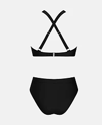 Cupshe Women's Gentle Hollow Out Halter High Waist Bikini Set