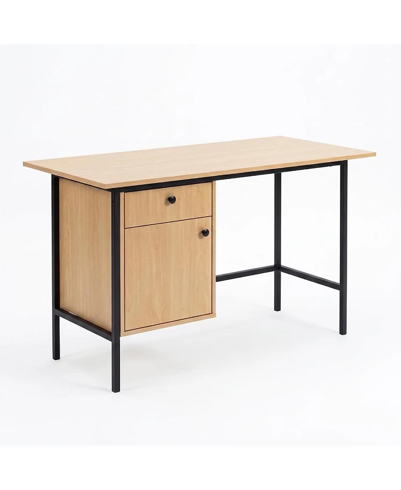 gaomon Compact Desk with Drawer and Cabinet, Study Table for Small Spaces