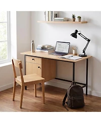 gaomon Compact Desk with Drawer and Cabinet, Study Table for Small Spaces