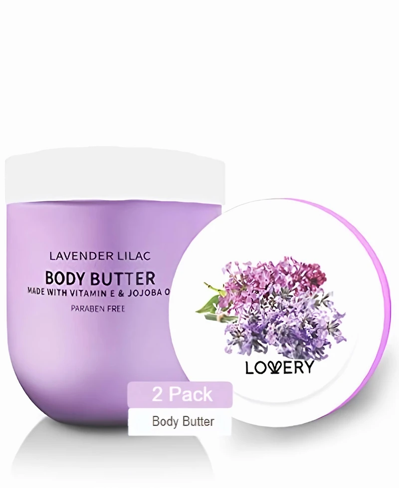 Lovery 2 piece Lilac Whipped Body Butter with Jojoba Oil and Shea Butter