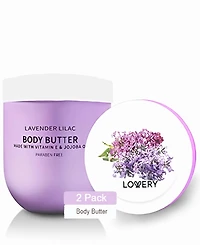 Lovery 2 piece Lilac Whipped Body Butter with Jojoba Oil and Shea Butter