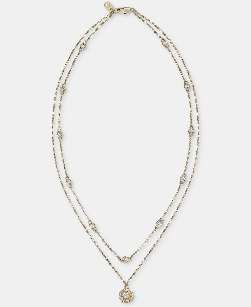 Lauren Ralph Lauren Cubic Zirconia 17" Layered Pendant Necklace
