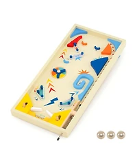 Hongge Wooden Pinball Machine with 3 Metal Balls, Ages 8+