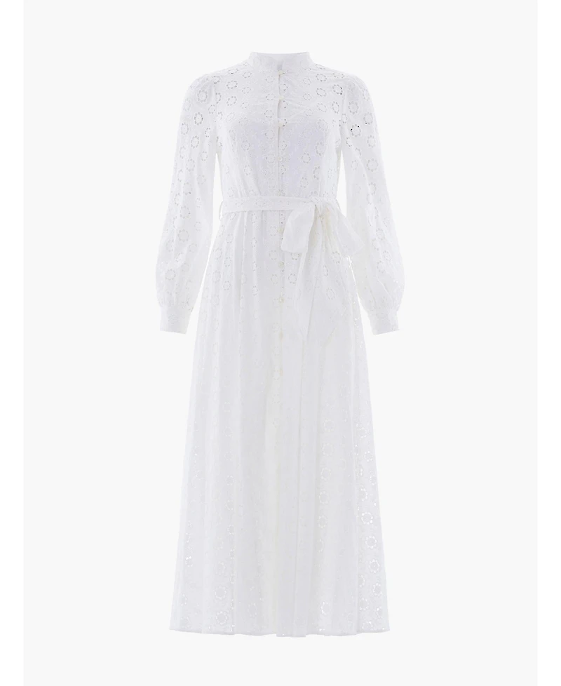 Needle & Thread women's Romilly Cotton Long Sleeve Shirt Dress