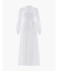 Needle & Thread women's Romilly Cotton Long Sleeve Shirt Dress