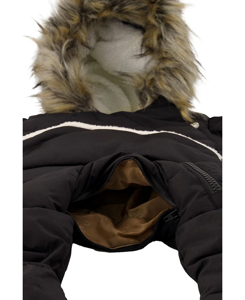 Deux par Baby Unisex Snug One Piece Snowsuit Adapted for Car Seats