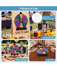 Hongge 14-Slot Rewritable Blackboard Spinning Prize Wheel, Ages 3+