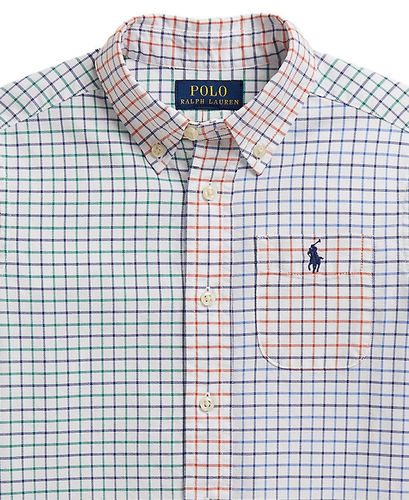 Polo Ralph Lauren Boys' 2T-7 Tattersall Cotton Oxford Shirt