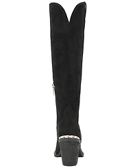 Guess Women's Sashon Knee-High Topstitched Western Boots