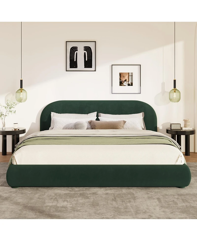 Streamdale Furniture Velvet King Bed Light Luxury Texture
