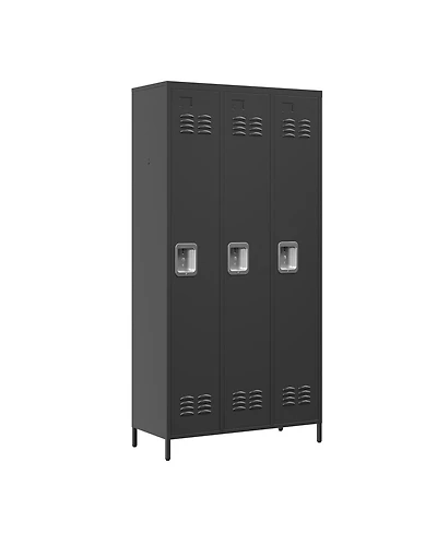 Streamdale Furniture 3-Door 72"H Metal Storage Locker for Office, Gym, and Home