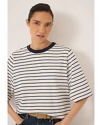 Hush Women's Romina Striped Short-Sleeve Cotton T-Shirt
