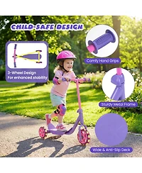 Slickblue Kids 3-Wheel Scooter with Led Wheels and Anti-Slip Deck