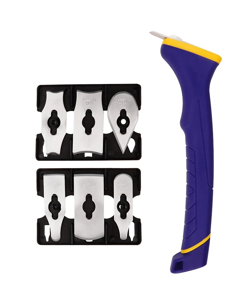 Xdovet Soft Grip Contour Scraper 6 Shapes Stainless Steel Putty Caulk Wood
