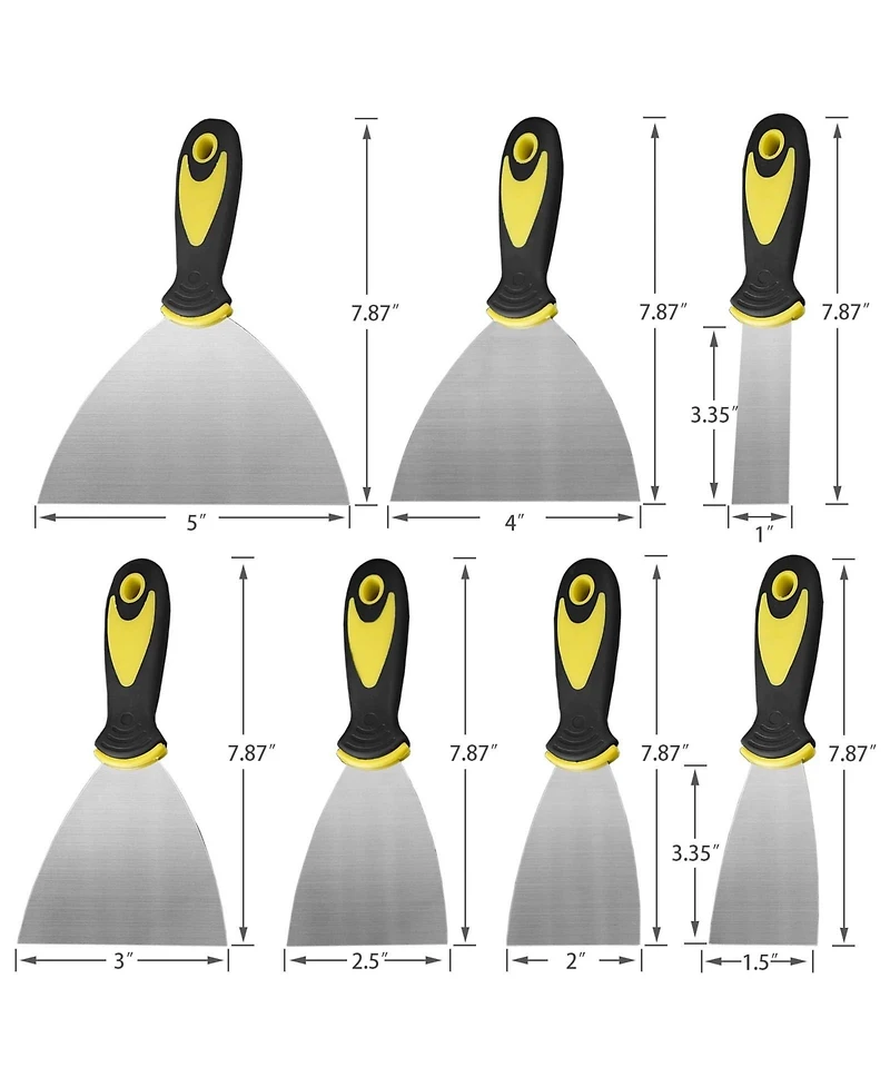 Xdovet Stainless Steel Putty Scraper Set Drywall Repair Wallpaper Removal