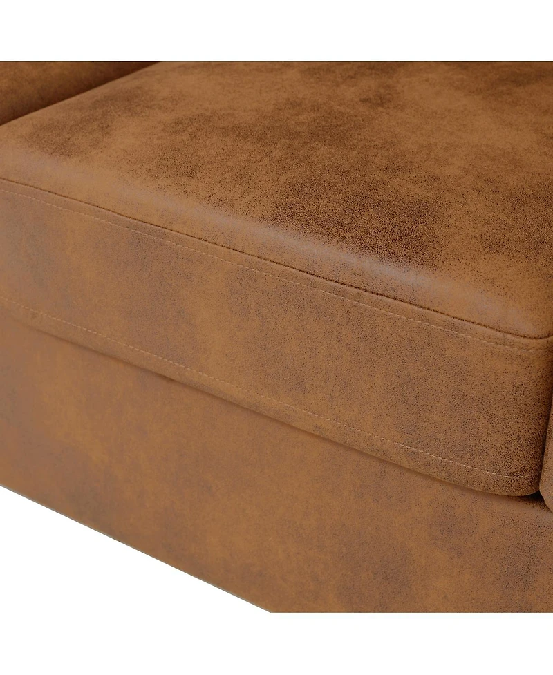 Streamdale Furniture 81" Modern Foil Fabric 3-Seater Sofa with Padded Armrests