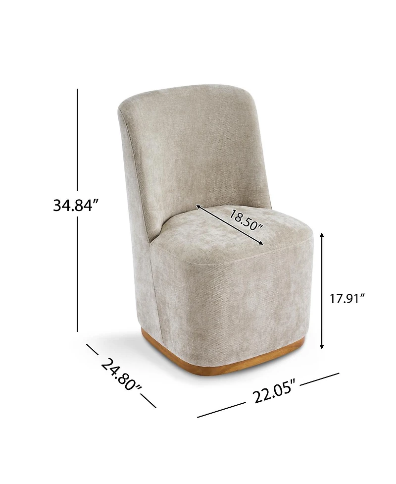 Streamdale Furniture Modern Upholstered Dining Chairs, Set of 2, Oatmeal