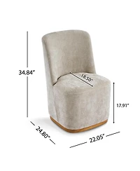 Streamdale Furniture Modern Upholstered Dining Chairs, Set of 2, Oatmeal
