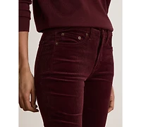 Lauren Ralph Petite Corduroy Mid-Rise Straight Pants