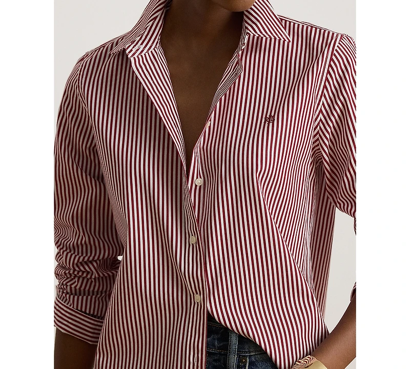 Lauren Ralph Petite Classic-Fit Point Collar Shirt