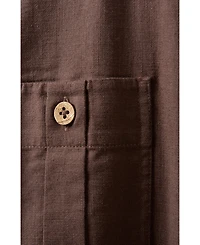 Celtic & Co. Women's Belted Safari Midi Shirt Dress