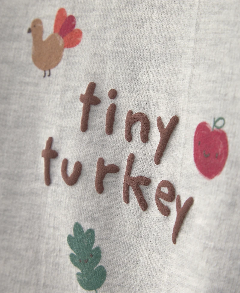 Carter's Baby Boys' and Girls' Tiny Turkey French Terry Top Pants, 2-Piece Set