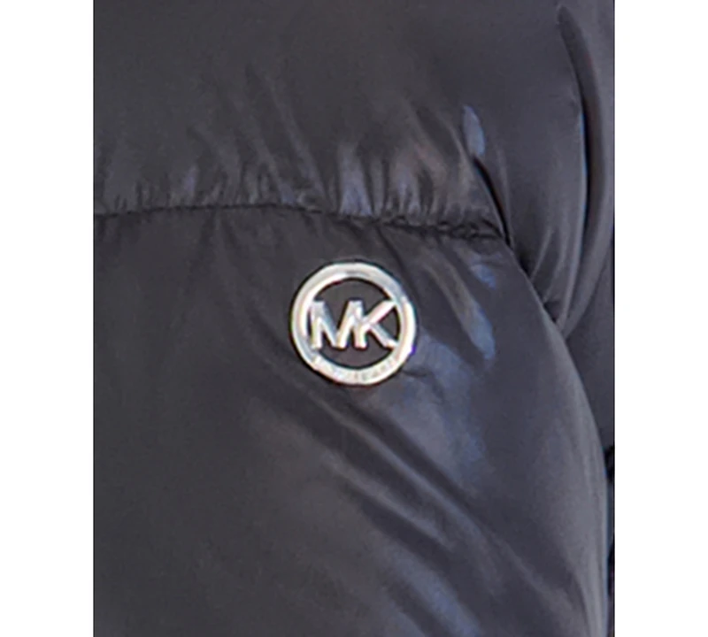 Michael Kors Toddler Girls' 2T-5T Belted Stadium Length Mk Logo Long-Sleeve Jacket