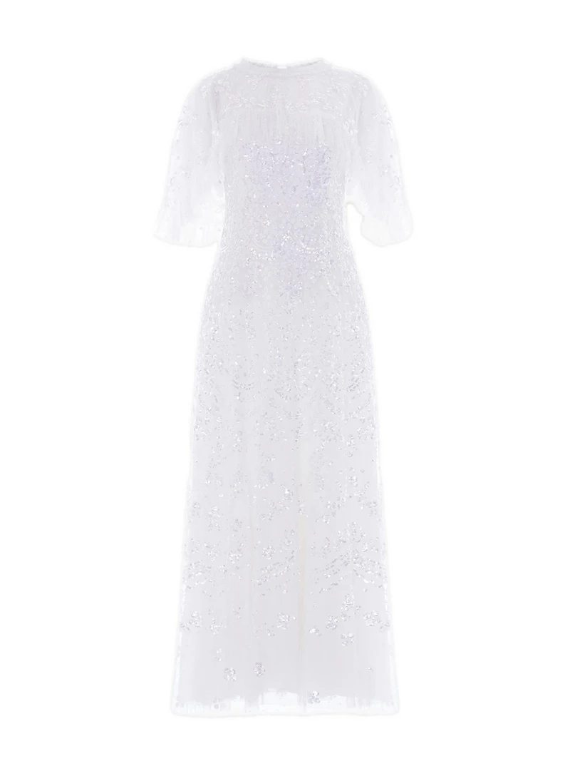 Needle & Thread Women's Freya Cape Ankle Gown Sequin-Embellished Dress