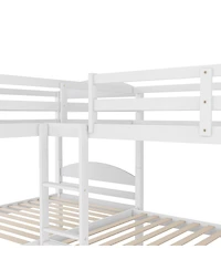 Streamdale Furniture Twin L-Shaped Bunk bed with Trundle
