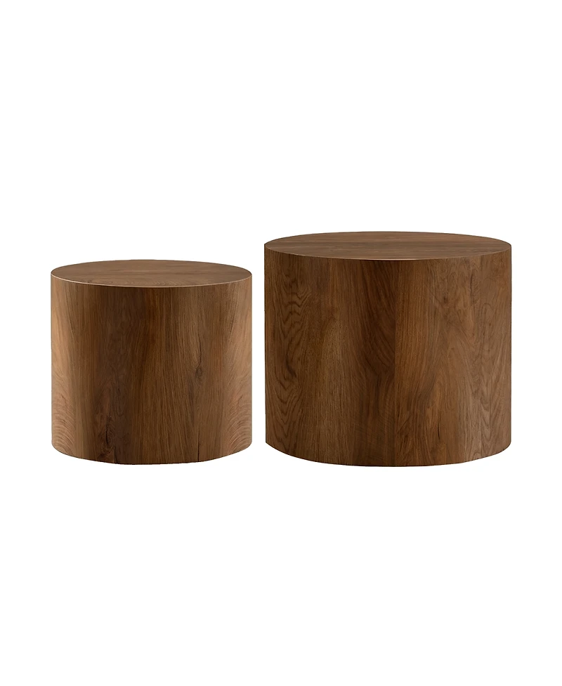 Streamdale Furniture 2-Piece Modern Round Nesting Coffee Table Set