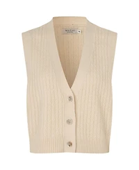 Masai Copenhagen Women's MaLaney Cable-Knit V-Neck Cotton-Blend Sweater Vest