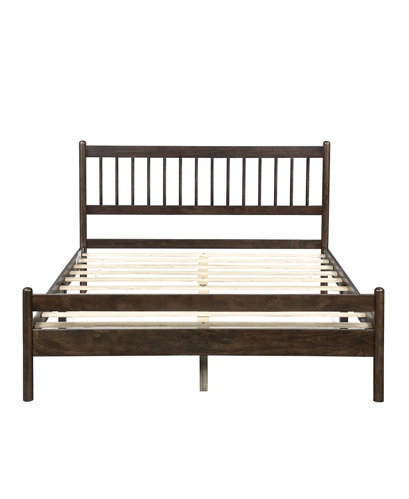 Streamdale Furniture Traditional Queen Size Pinewood Bed with Headboard and Footboard