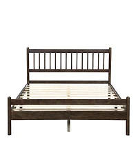 Streamdale Furniture Traditional Queen Size Pinewood Bed with Headboard and Footboard