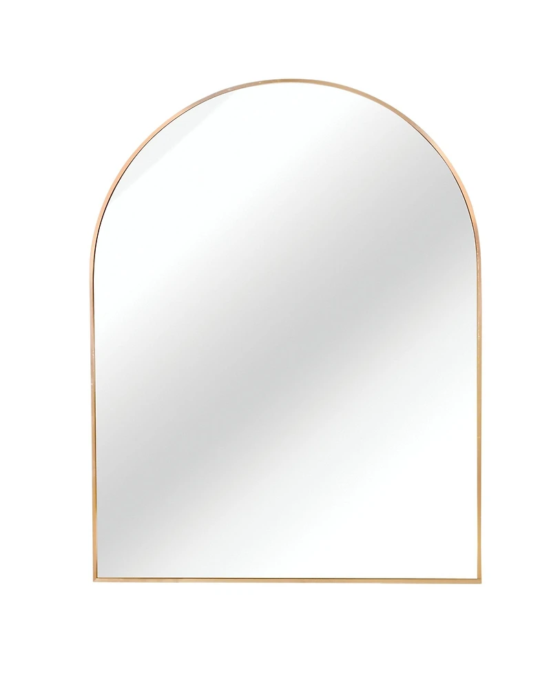 Busdays 30 x 40 Inch Metal Framed Arched Bathroom Mirror for Wall