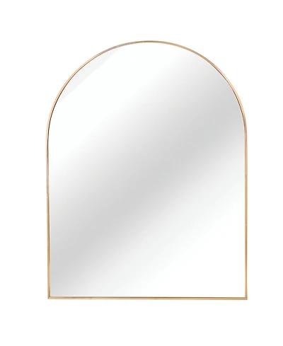 Busdays 30 x 40 Inch Metal Framed Arched Bathroom Mirror for Wall