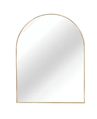 Busdays 30 x 40 Inch Metal Framed Arched Bathroom Mirror for Wall