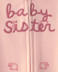 Carter's Baby Girls' Sister Fleece 2-Way Zip Sleep & Play