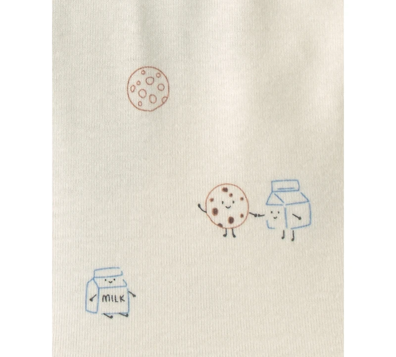 Carter's Baby Boys' Milk & Cookies Round Neck Bodysuits, 4-Pack