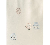 Carter's Baby Boys' Milk & Cookies Round Neck Bodysuits, 4-Pack