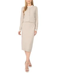 CeCe Women's Pull-On Pencil Knit Midi Skirt