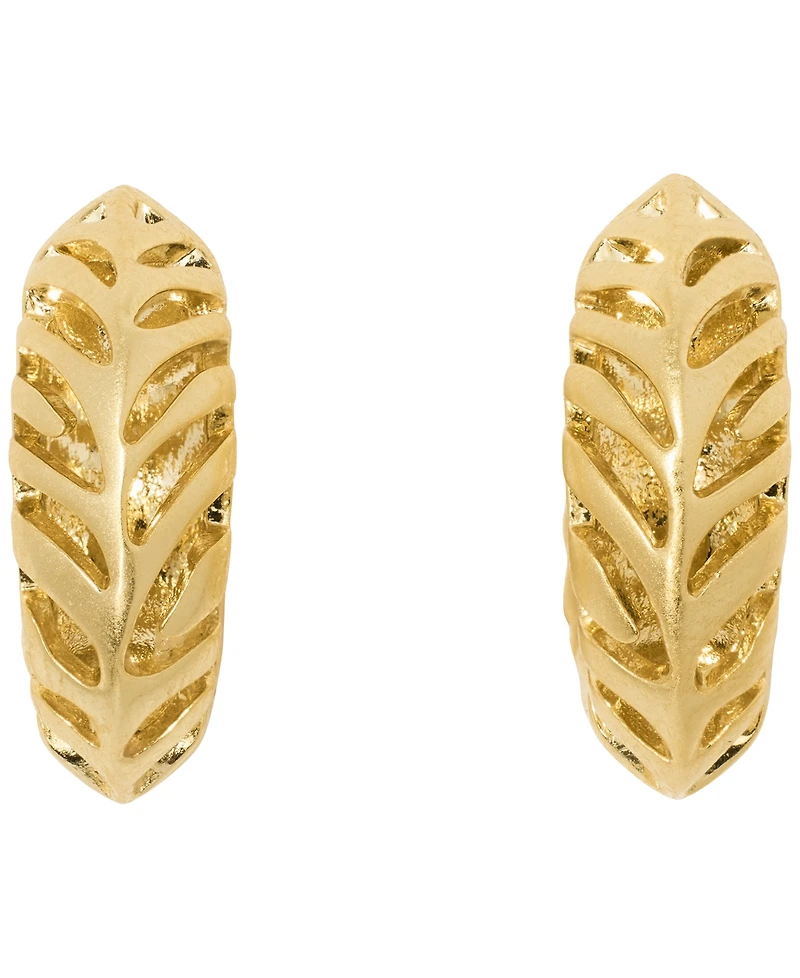 Kendra Scott 14k Gold-Plated Tiger Striped Mikki Huggie Earrings