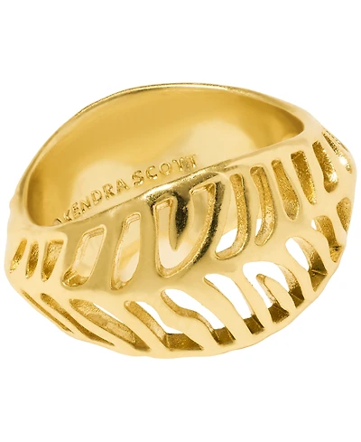 Kendra Scott 14k Gold-Plated Tiger Striped Mikki Band Ring
