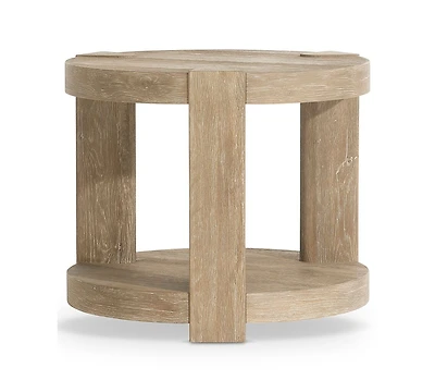 Bernhardt Tribeca 26" Wood Round Side Table