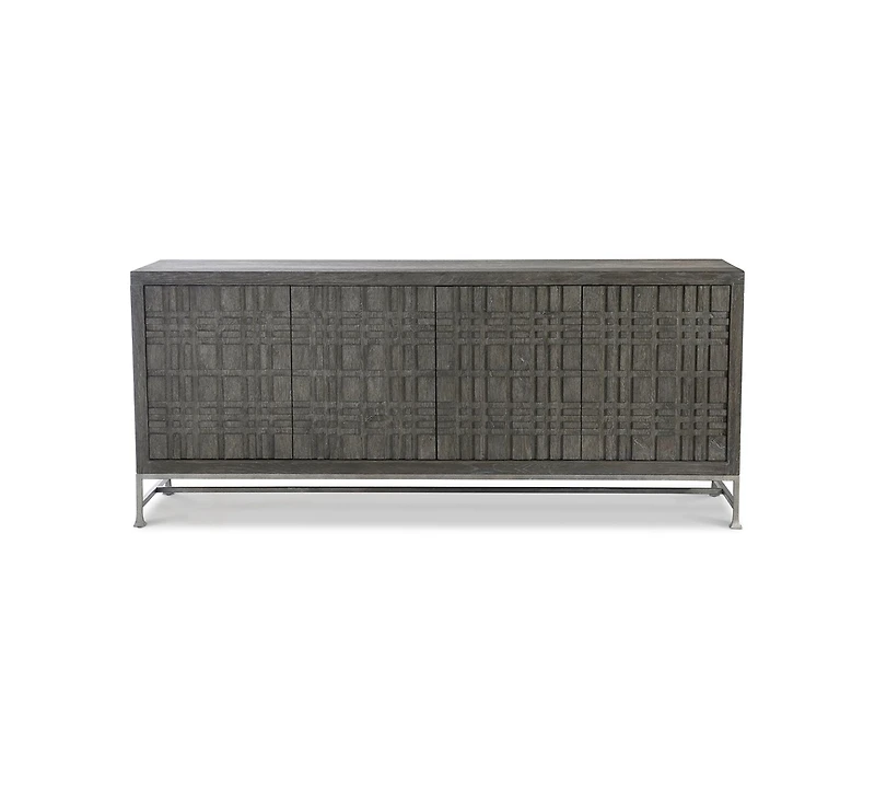 Bernhardt Tribeca 80.38" Wood & Steel Entertainment Credenza
